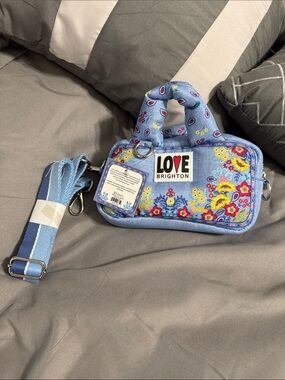 Brighton Kids Blue Floral Mini Crossbody Bag NWT